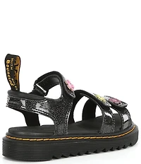 Dr. Martens Girls' Klaire Glitter Floral Sandals (Infant)
