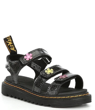 Dr. Martens Girls' Klaire Glitter Floral Sandals (Youth)
