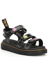 Dr. Martens Girls' Klaire Glitter Floral Sandals (Youth)