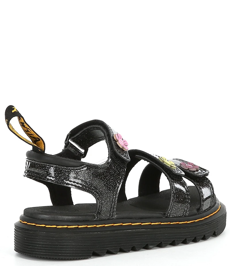 Dr. Martens Girls' Klaire Glitter Floral Sandals (Youth)