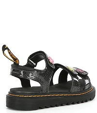 Dr. Martens Girls' Klaire Glitter Floral Sandals (Youth)