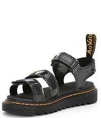Dr. Martens Girls' Klaire Glitter Floral Sandals (Youth)
