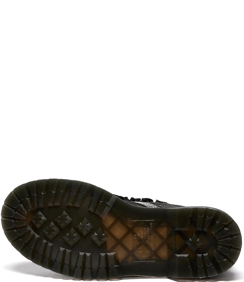 Dr. Martens Women's 1460 Frill Bow Stitched Fabric Combat Booties