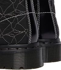 Dr. Martens Women's 1460 Frill Bow Stitched Fabric Combat Booties