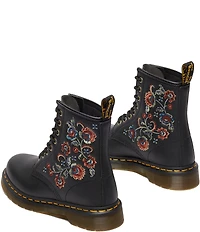 Dr. Martens Women's 1460 Vonda Floral Stitched Leather Combat Booties