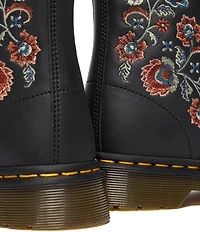 Dr. Martens Women's 1460 Vonda Floral Stitched Leather Combat Booties