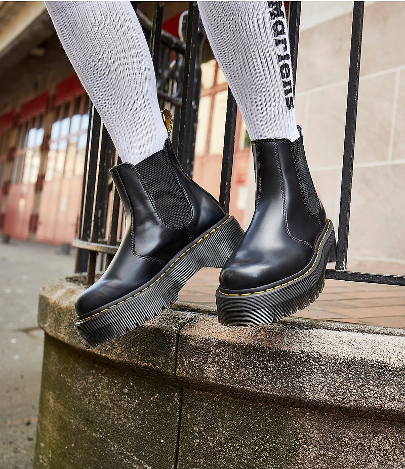 Dr. Martens Women's 2976 Quad Leather Platform Chelsea Boots