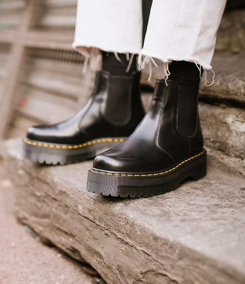 Dr. Martens Women's 2976 Quad Leather Platform Chelsea Boots