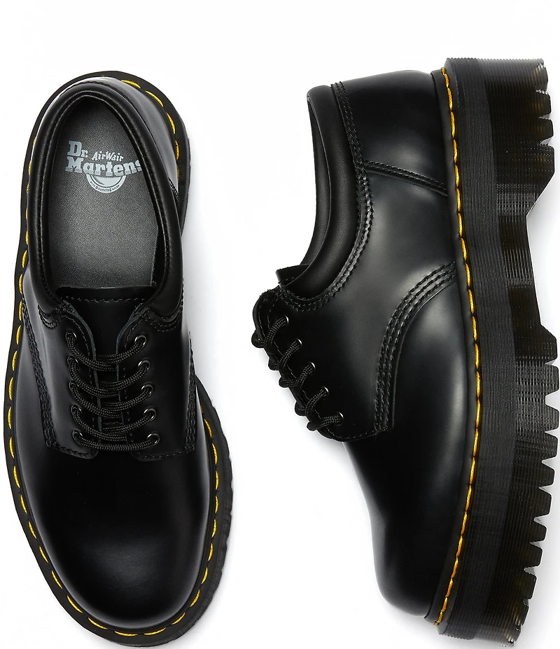 Dr. Martens Women's 8053 Quad Smooth Leather Platform Oxfords
