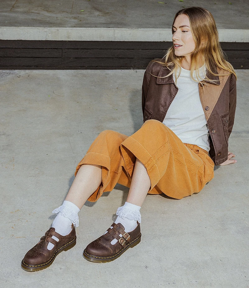 Dr. Martens Women's 8065 Mary Jane Crazy Horse Leather Oxfords