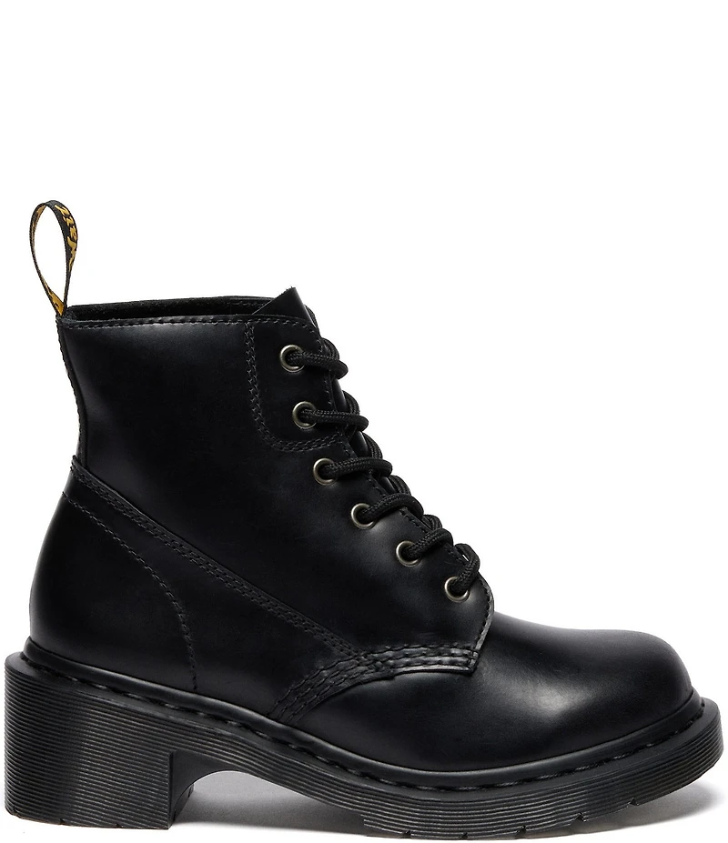 Dr. Martens Women's Alderstone Lace Up Leather Combat Booties