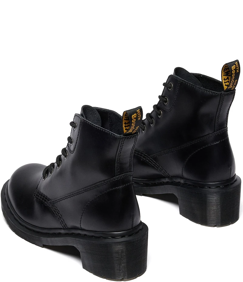 Dr. Martens Women's Alderstone Lace Up Leather Combat Booties