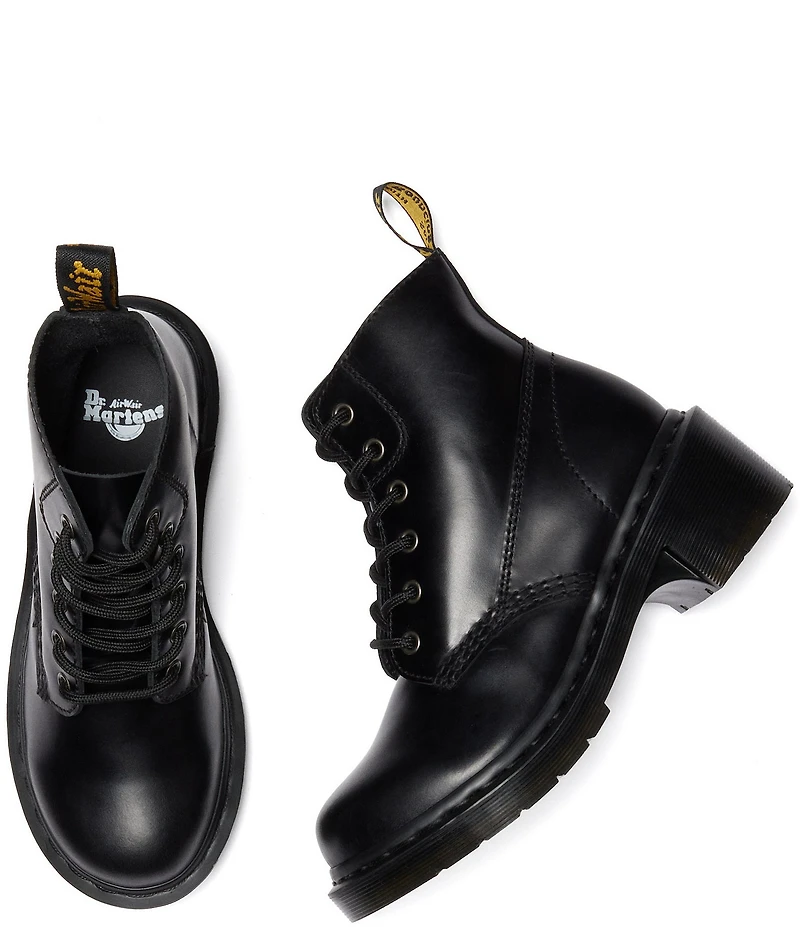 Dr. Martens Women's Alderstone Lace Up Leather Combat Booties
