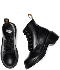Dr. Martens Women's Alderstone Lace Up Leather Combat Booties