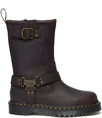 Dr. Martens Women's Anistone Hi Biker Oiled Leather Mid Calf Boots