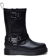 Dr. Martens Women's Anistone Hi Biker Leather Mid Calf Boots