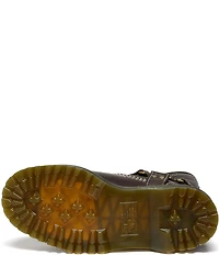 Dr. Martens Women's Anistone Hi Flower Biker Leather Mid Calf Boots
