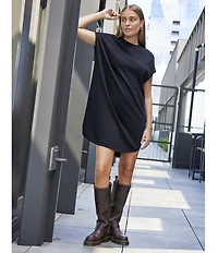 Dr. Martens Women's Anistone Knee High Biker Leather Boots