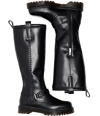 Dr. Martens Women's Anistone Leather Buckle Hardware Knee Hi Boots
