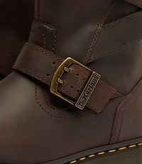 Dr. Martens Women's Anistone Strap Crazy Horse Leather Moto Boots