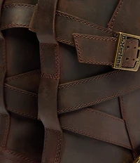 Dr. Martens Women's Anistone Strap Crazy Horse Leather Moto Boots