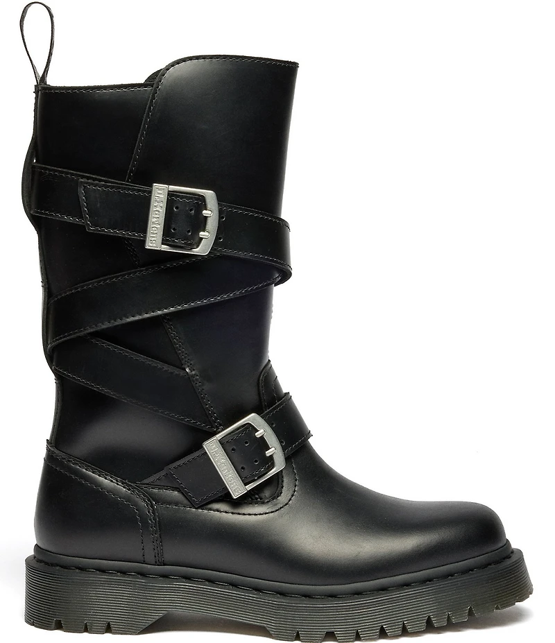 Dr. Martens Women's Anistone Strap Moto Boots