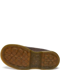 Dr. Martens Women's Buzz 5-Eye Grizzly Leather Flower Studded Platform Oxfords