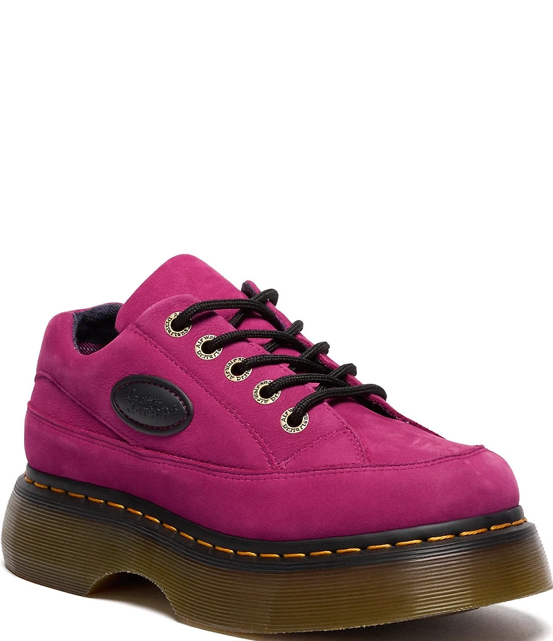 Dr. Martens Women's Buzz 5-Eye Milled Nubuck Platform Oxfords