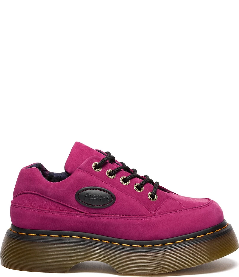 Dr. Martens Women's Buzz 5-Eye Milled Nubuck Platform Oxfords