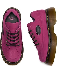 Dr. Martens Women's Buzz 5-Eye Milled Nubuck Platform Oxfords