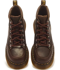 Dr. Martens Women's Buzz 6-Eye Crazy Horse Leather Platform Booties