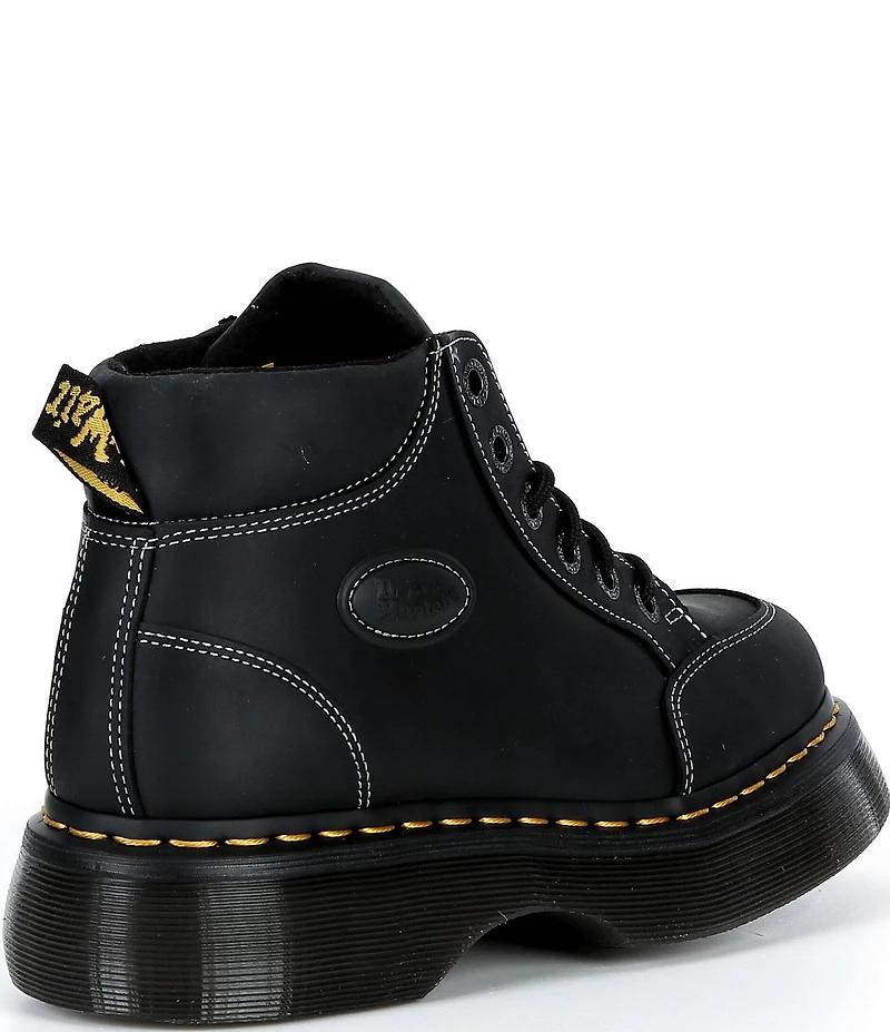 Dr. Martens Women's Buzz 6-Eye Wyoming Leather Platform Booties