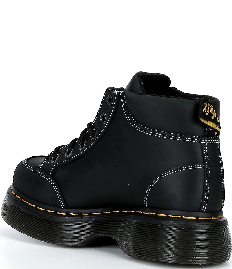 Dr. Martens Women's Buzz 6-Eye Wyoming Leather Platform Booties