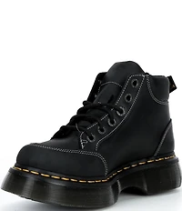 Dr. Martens Women's Buzz 6-Eye Wyoming Leather Platform Booties