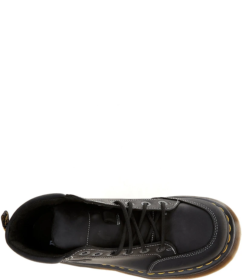 Dr. Martens Women's Buzz 6-Eye Wyoming Leather Platform Booties