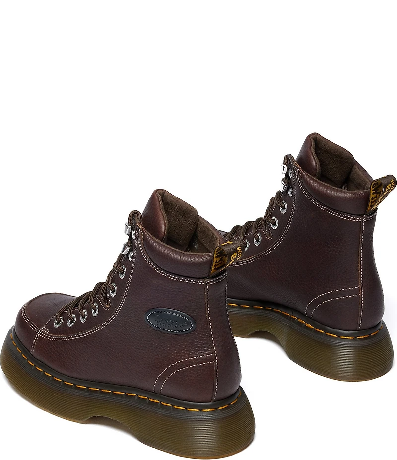 Dr. Martens Women's Buzz 8i Grizzly Leather Platform Combat Boots