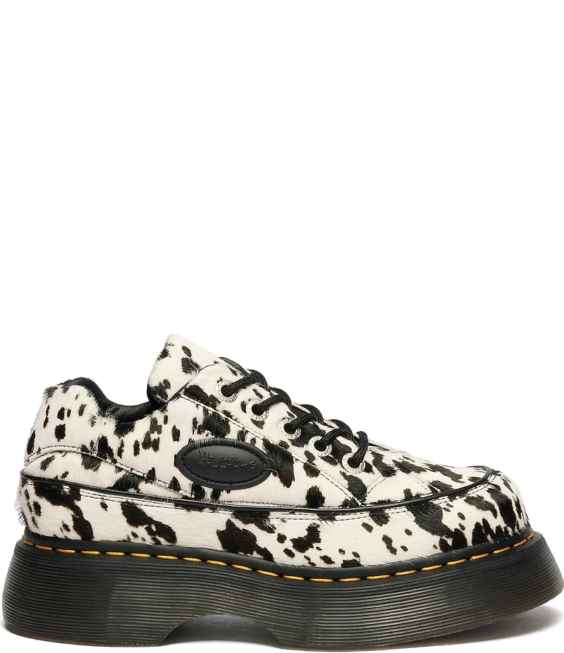 Dr. Martens Women's Buzz Cow Print Haircalf Platform Oxfords