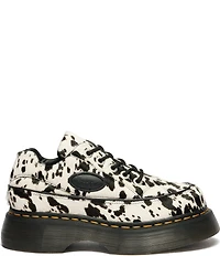 Dr. Martens Women's Buzz Cow Print Haircalf Platform Oxfords