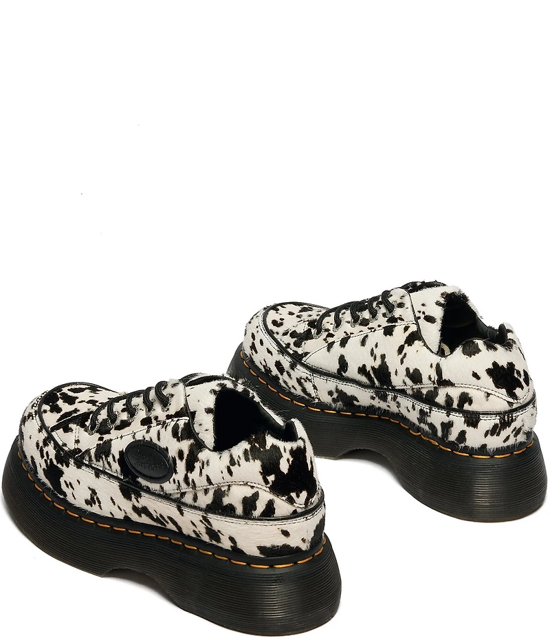 Dr. Martens Women's Buzz Cow Print Haircalf Platform Oxfords
