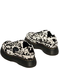 Dr. Martens Women's Buzz Cow Print Haircalf Platform Oxfords