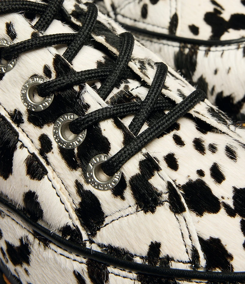 Dr. Martens Women's Buzz Cow Print Haircalf Platform Oxfords