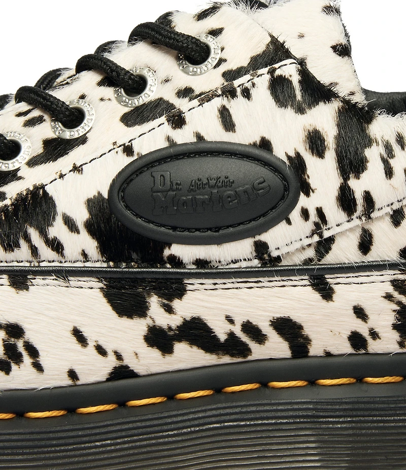 Dr. Martens Women's Buzz Cow Print Haircalf Platform Oxfords