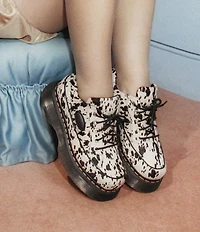 Dr. Martens Women's Buzz Cow Print Haircalf Platform Oxfords