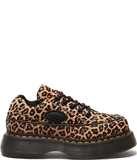 Dr. Martens Women's Buzz Leopard Print Haircalf Platform Oxfords