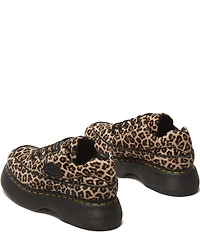 Dr. Martens Women's Buzz Leopard Print Haircalf Platform Oxfords