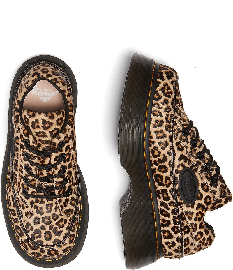 Dr. Martens Women's Buzz Leopard Print Haircalf Platform Oxfords
