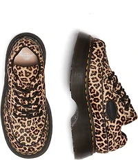 Dr. Martens Women's Buzz Leopard Print Haircalf Platform Oxfords