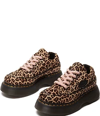Dr. Martens Women's Buzz Leopard Print Haircalf Platform Oxfords