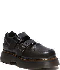 Dr. Martens Women's Buzz Mary Jane Leather Double Strap Platform Oxfords