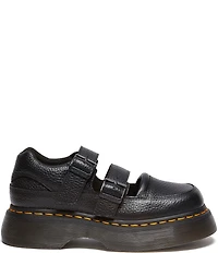 Dr. Martens Women's Buzz Mary Jane Leather Double Strap Platform Oxfords